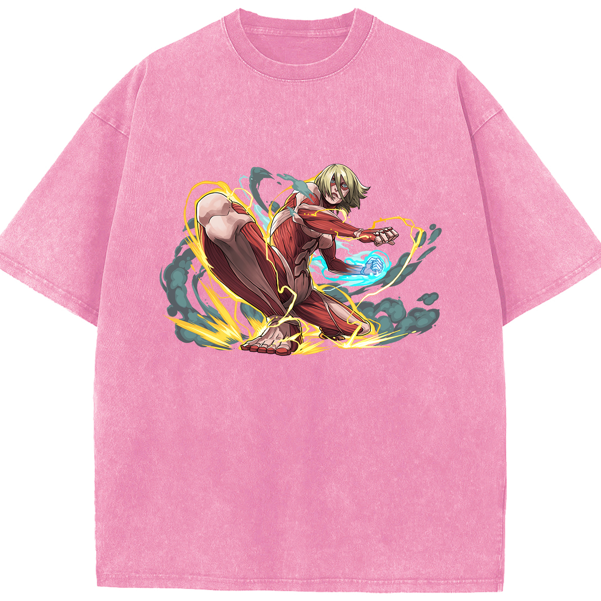 （画像用） 進撃の巨人 Attack on Titan 綿100% ヴィンテージ風 半袖Tシャツ（フロントプリント）